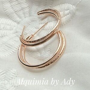 Double Rose Gold Polished Huggies • Minimal Everyday Hoops
